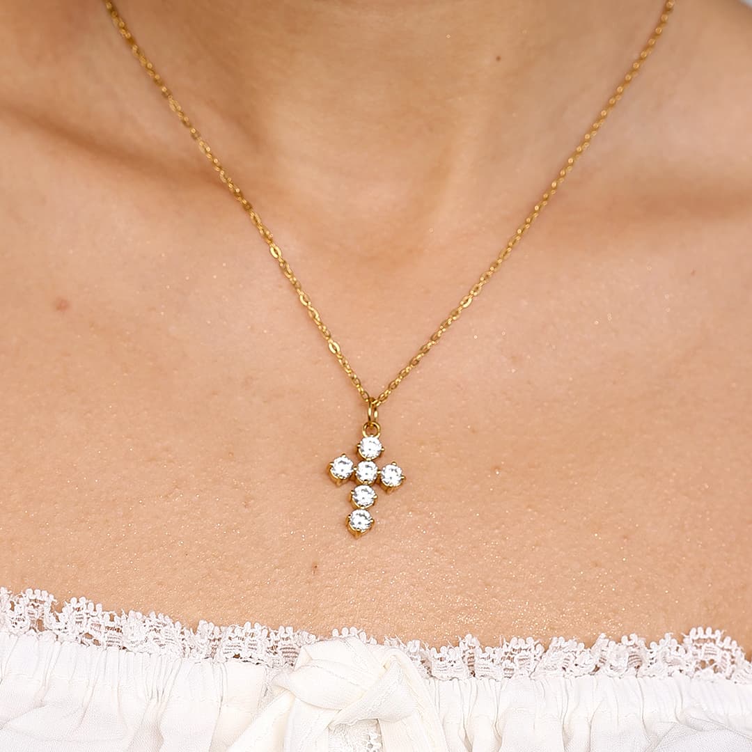 Gold Everyday Cross Necklace