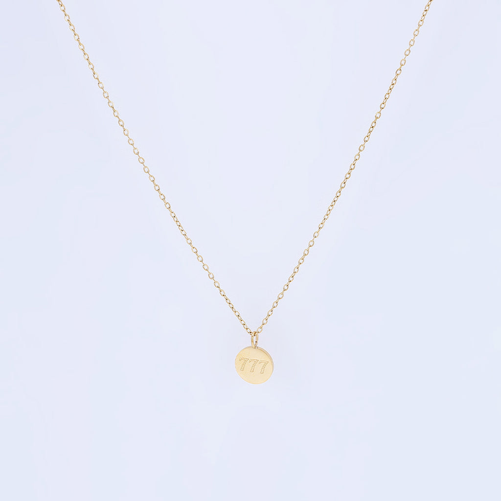 Gold Angel Number Necklace