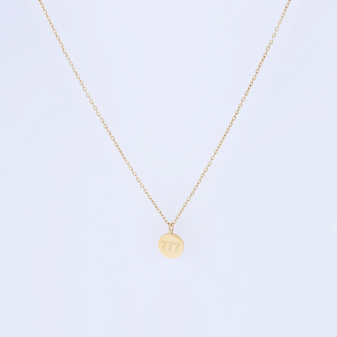 Gold Angel Number Necklace