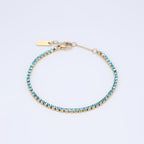 Gold Tiny Birthstone Tennis Bracelet