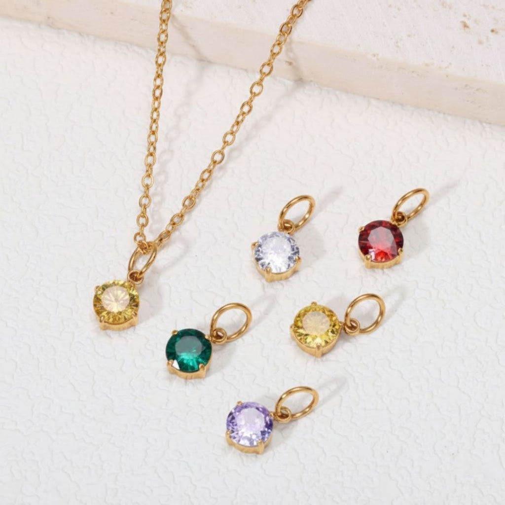 Gold Gaia Birthstone Charm