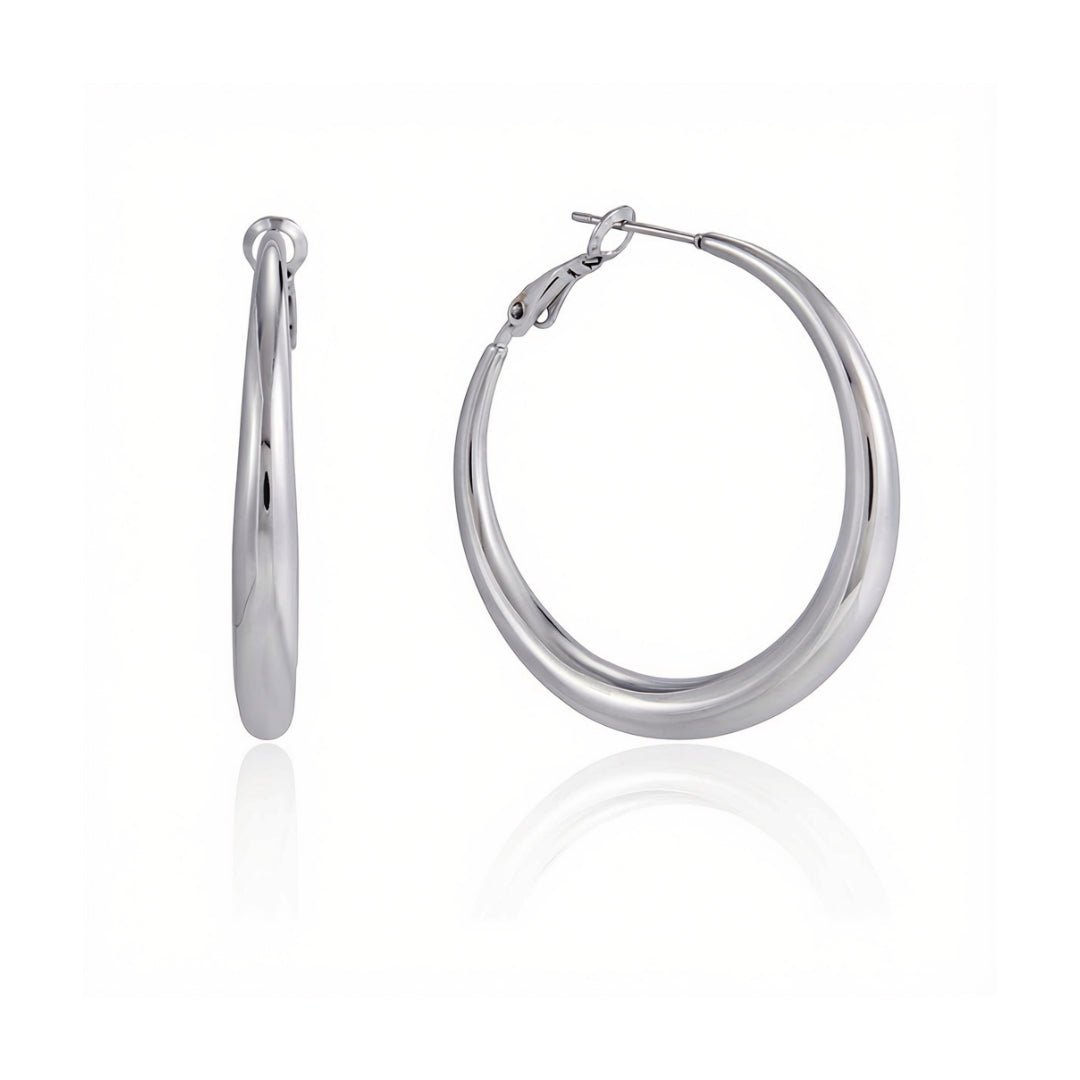 Gold Nova 40mm Hoop Earrings
