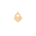 JUNE ELLE 18K gold plated 316L stainless steel heart lock pendant on a white background, standalone charm only.