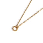 Gold Cable Charm Collector Chain Necklace