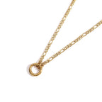 Gold Figaro Charm Collector Chain Necklace