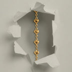 Gold Amour Hearts Chain Necklace