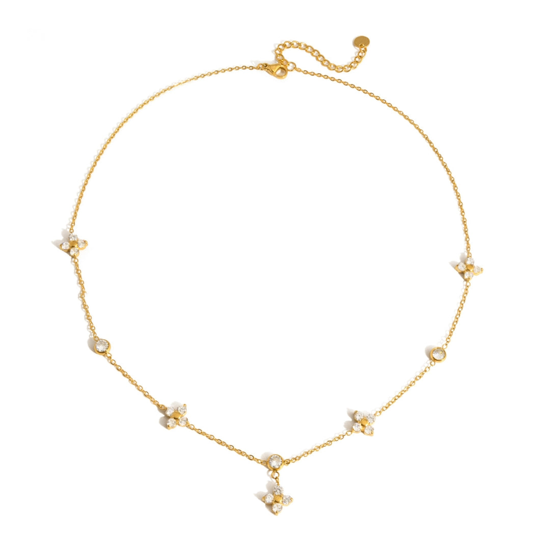 Gold Lucky Clover Necklace