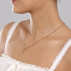 Gold Heart Birthstone Necklace