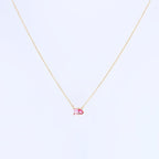 Gold Toi et Moi Birthstone Necklace