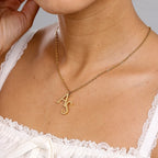 Gold Custom Dual Initial Necklace