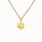 Gold Paw Print Name Necklace