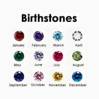 Gold Personalized Initial Birthstone Necklace