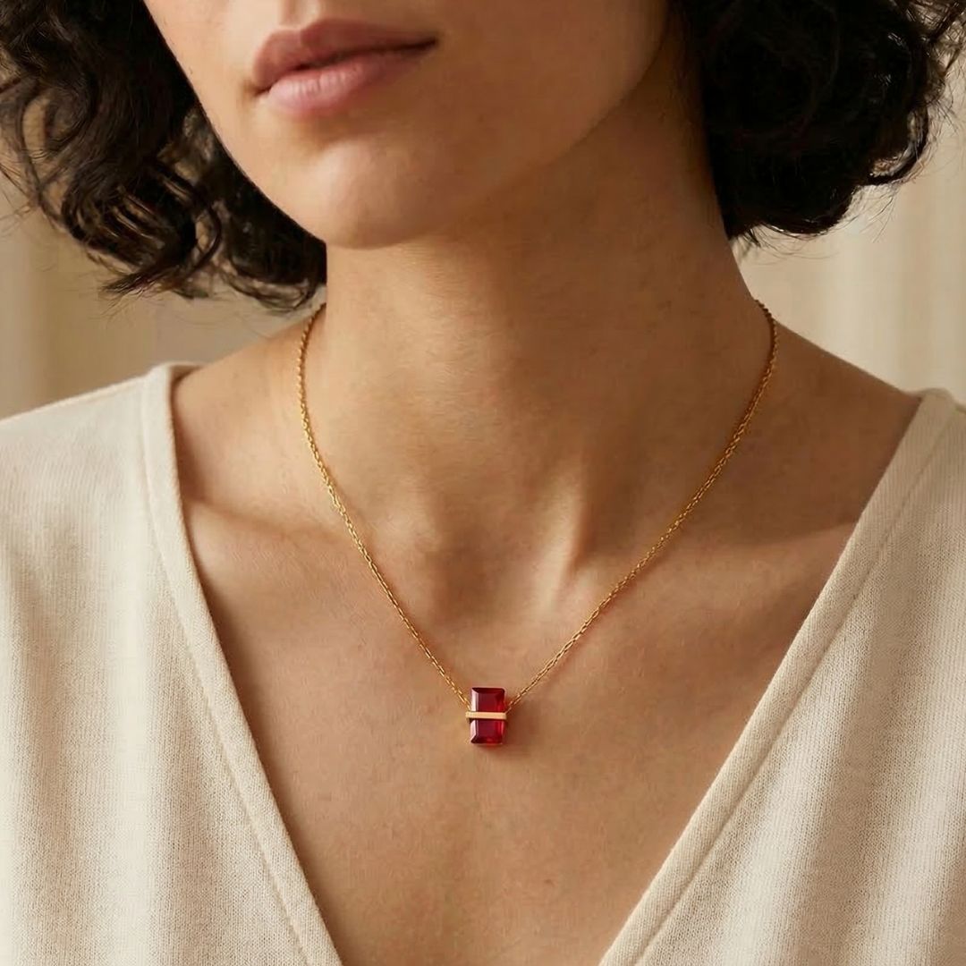 Gold Gaia Birthstone Necklace