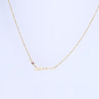Gold Stella Birthstone Name Necklace