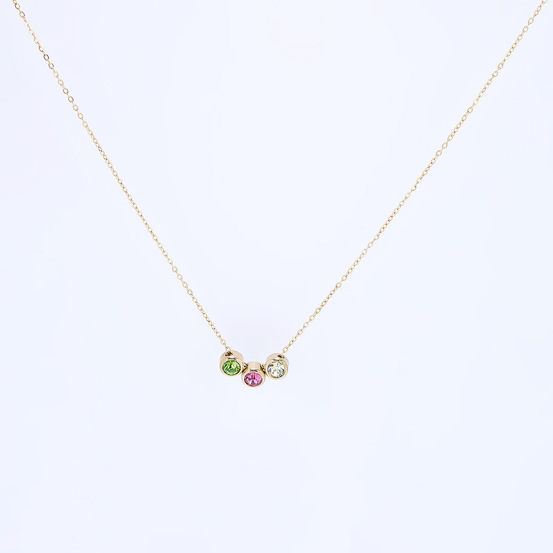 Gold Hannah Birthstone Necklace