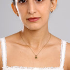 Gold Initial Lock Necklace