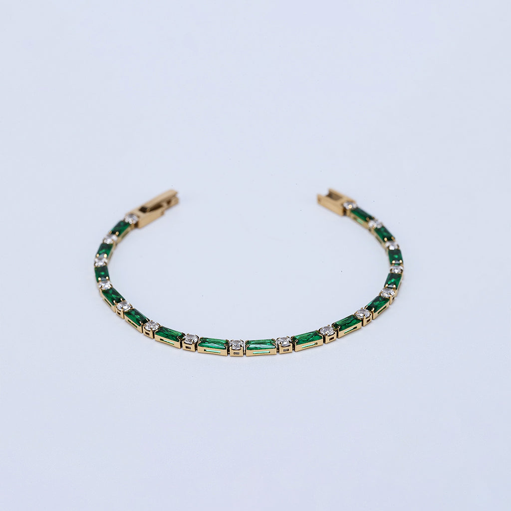 Gold Baguette Tennis Bracelet