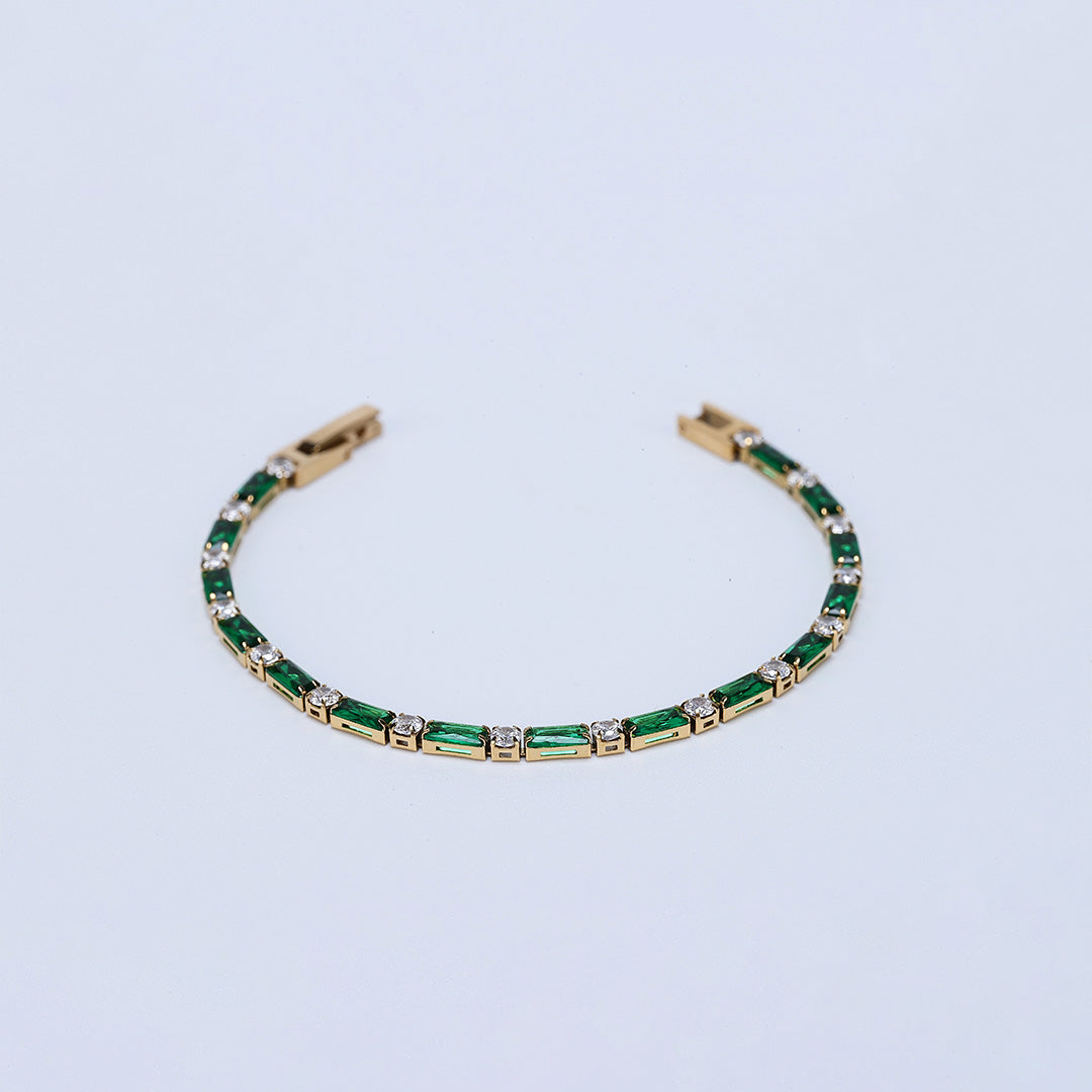 Gold Baguette Tennis Bracelet