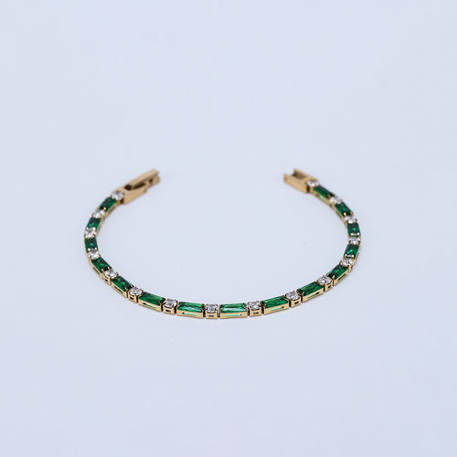 Gold Baguette Tennis Bracelet