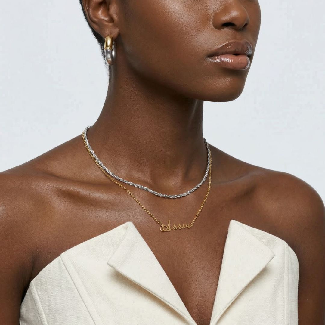 Gold Dainty Custom Name Necklace