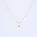 Gold Heart Birthstone Necklace