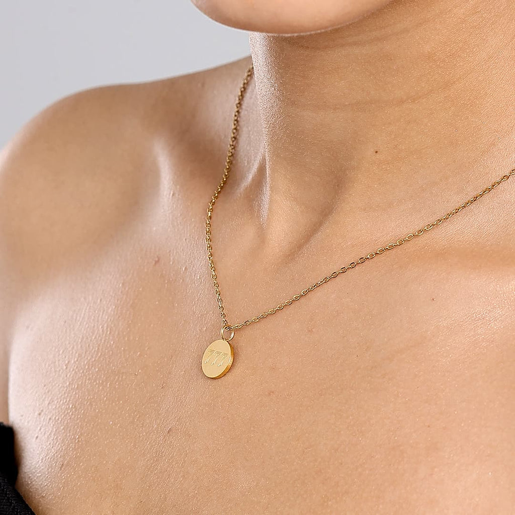 Gold Angel Number Necklace