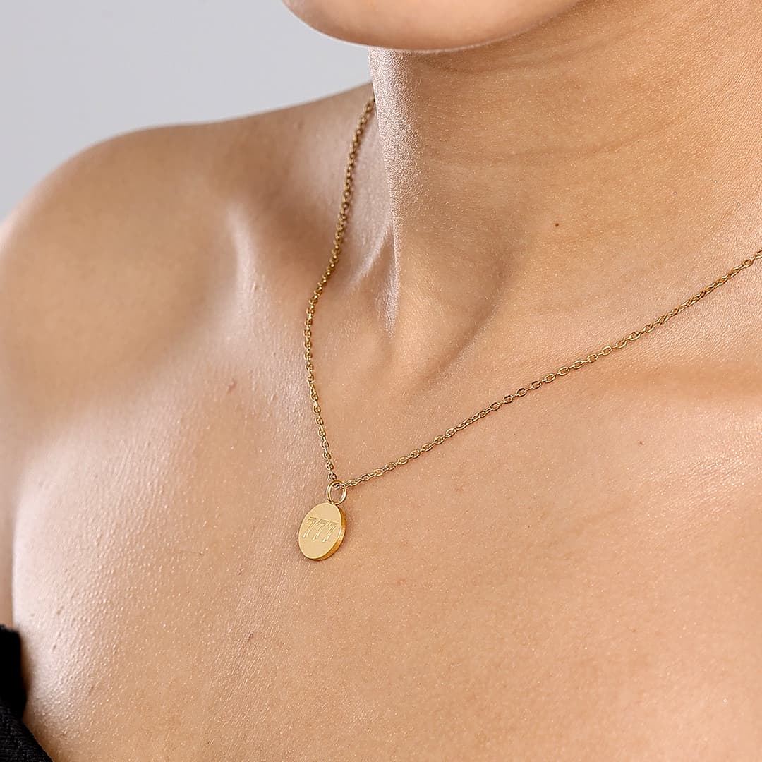 Gold Angel Number Necklace