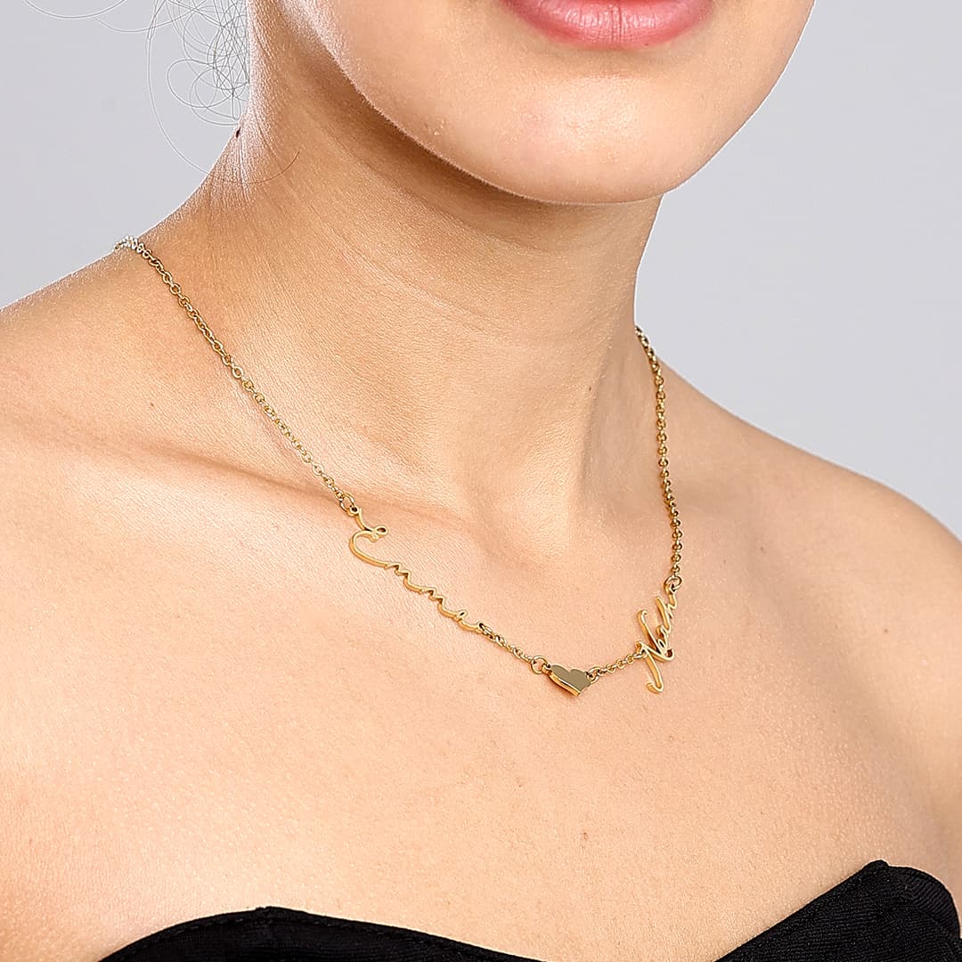 Gold Custom Lovelink Name Necklace