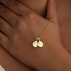 Gold Personalized Initial Birthstone Necklace
