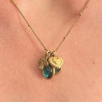 Gold Oval Birthstone Necklace
