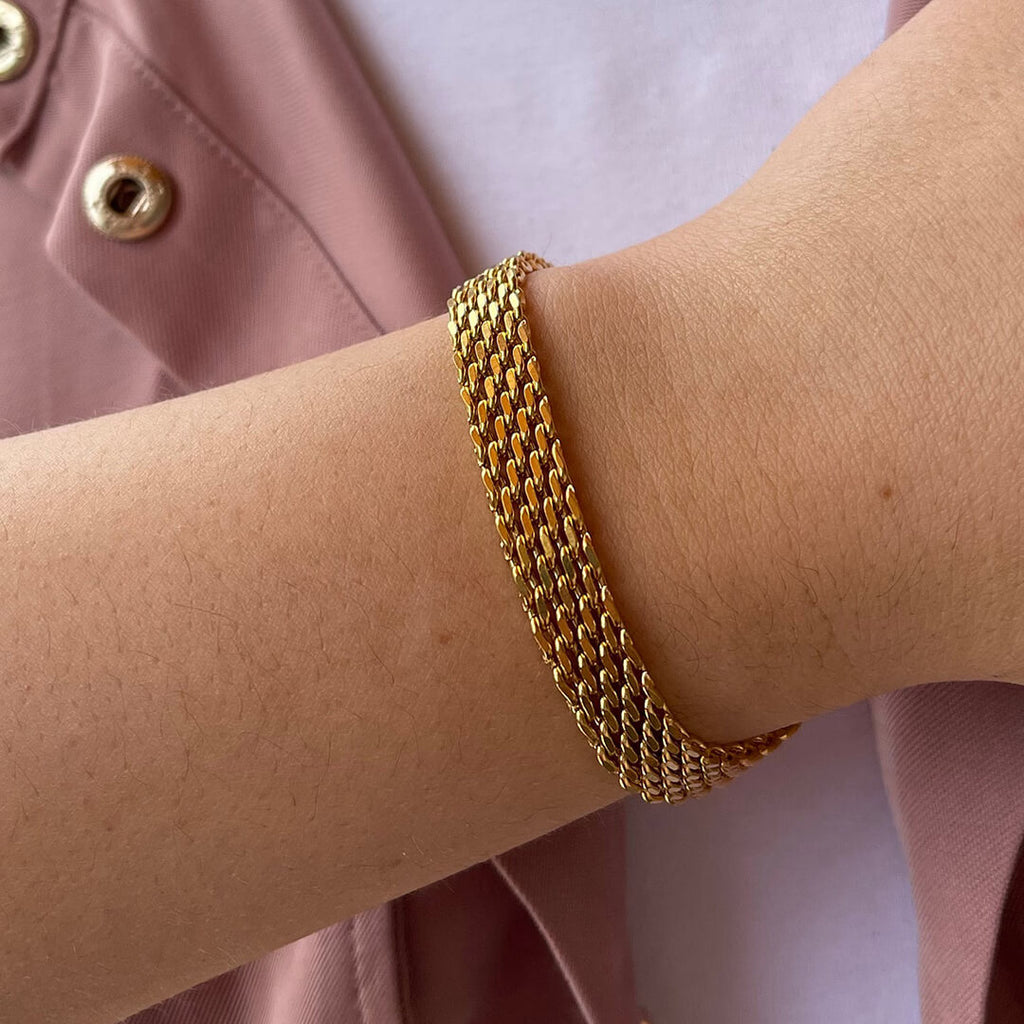 Gold Athena Chain Bracelet