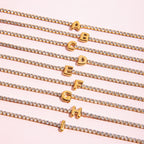 Gold Initial Tennis Bracelet