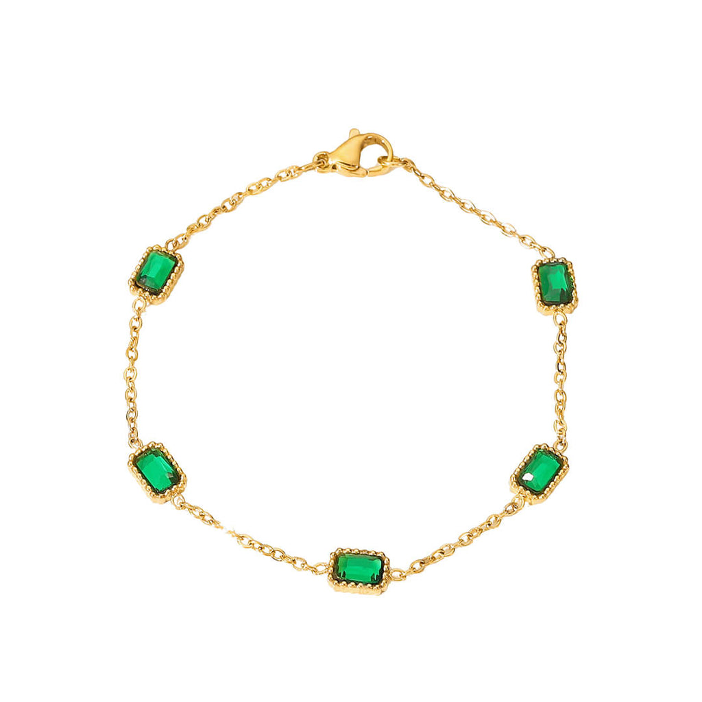 Gold Nadine Emerald Bracelet