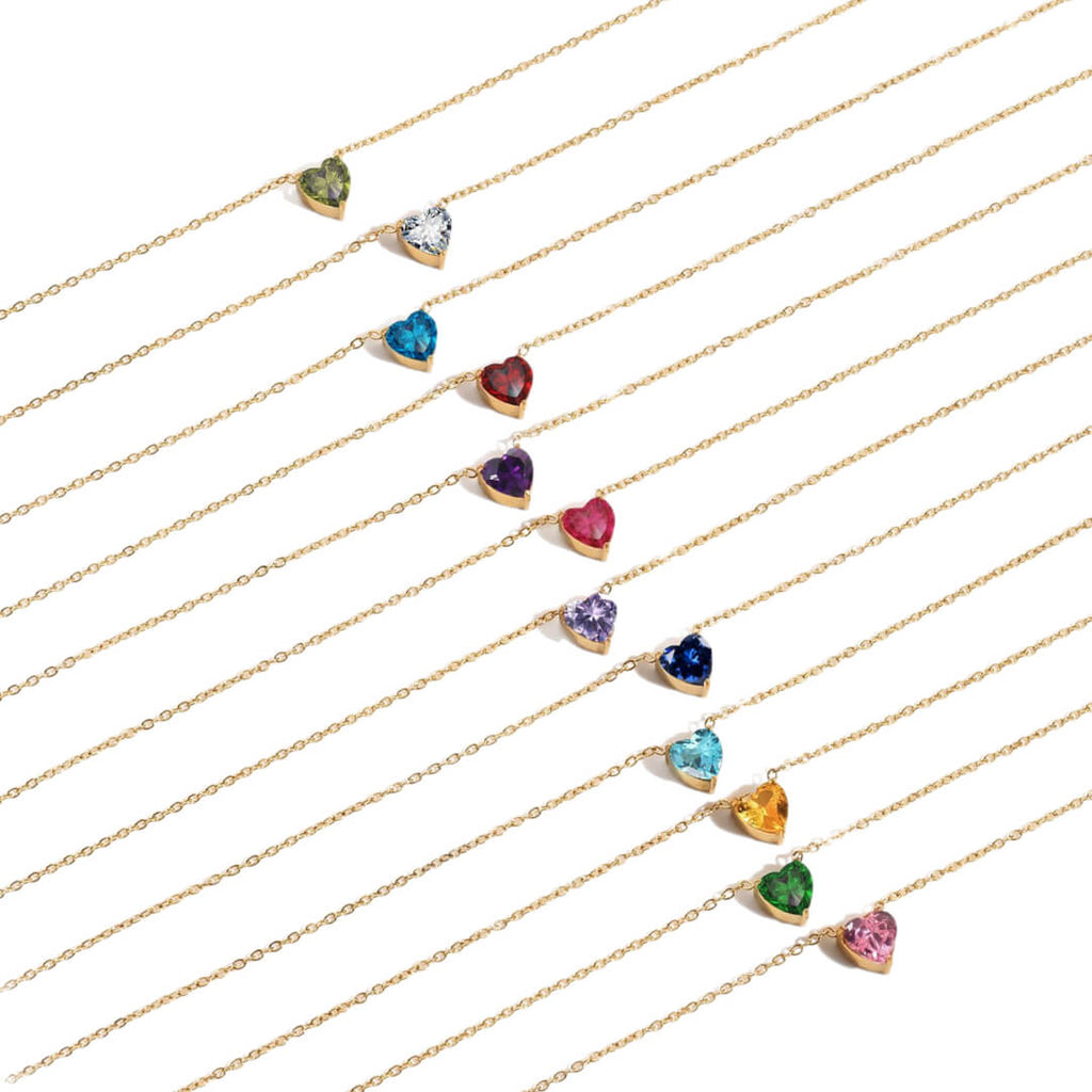 Gold Trueheart Birthstone Necklace