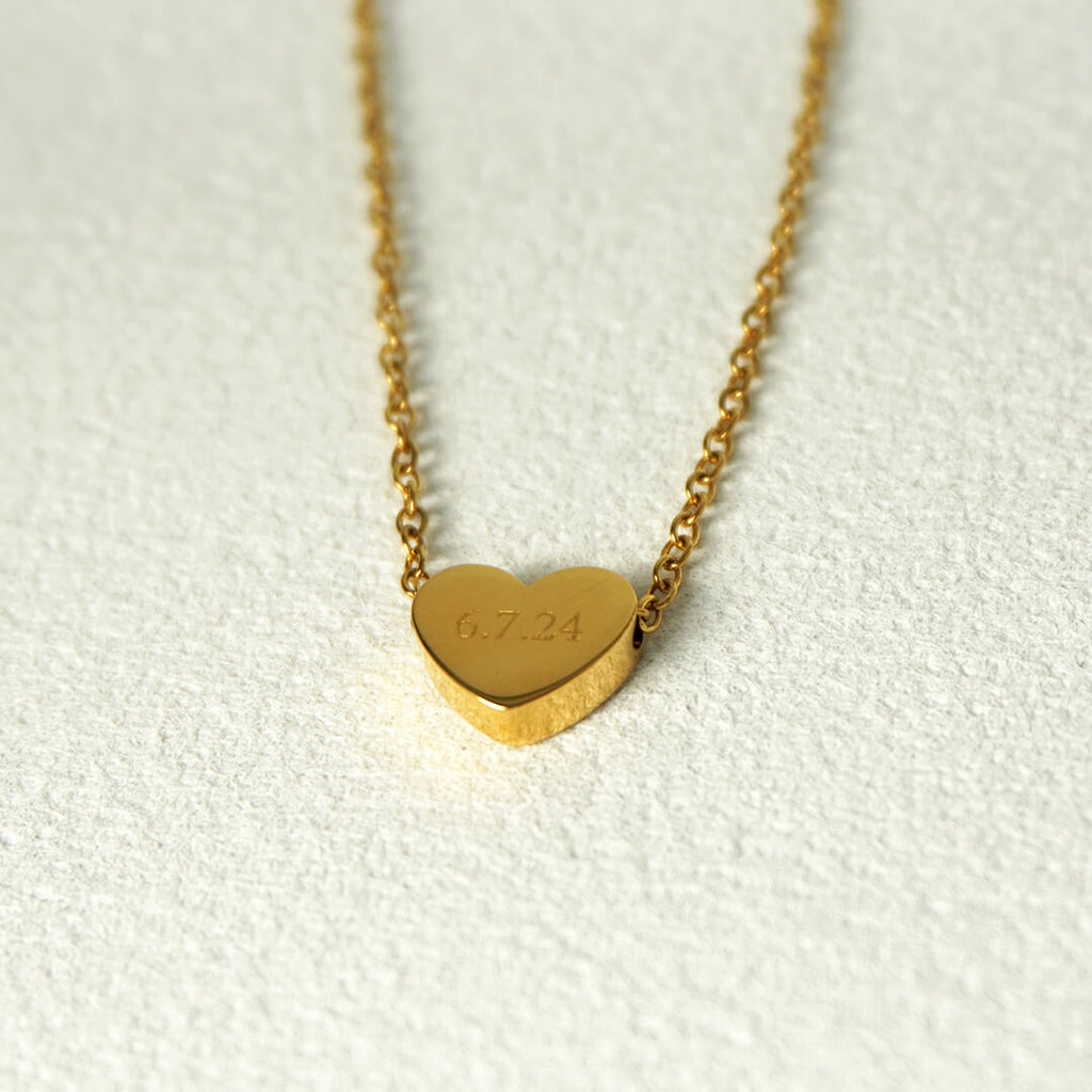 Gold Custom Heart Necklace