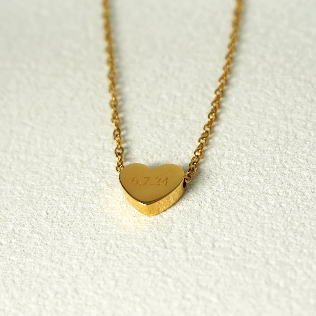 Gold Custom Heart Necklace