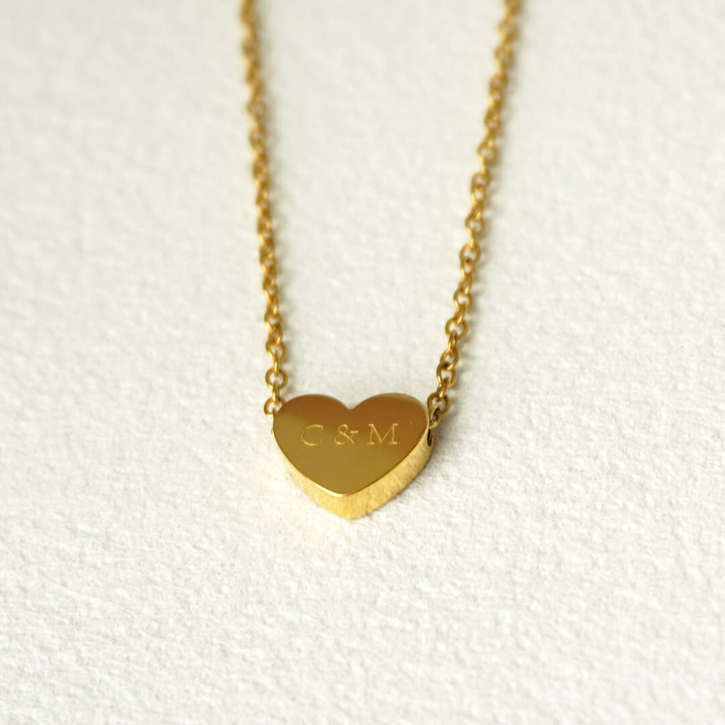 Gold Custom Heart Necklace
