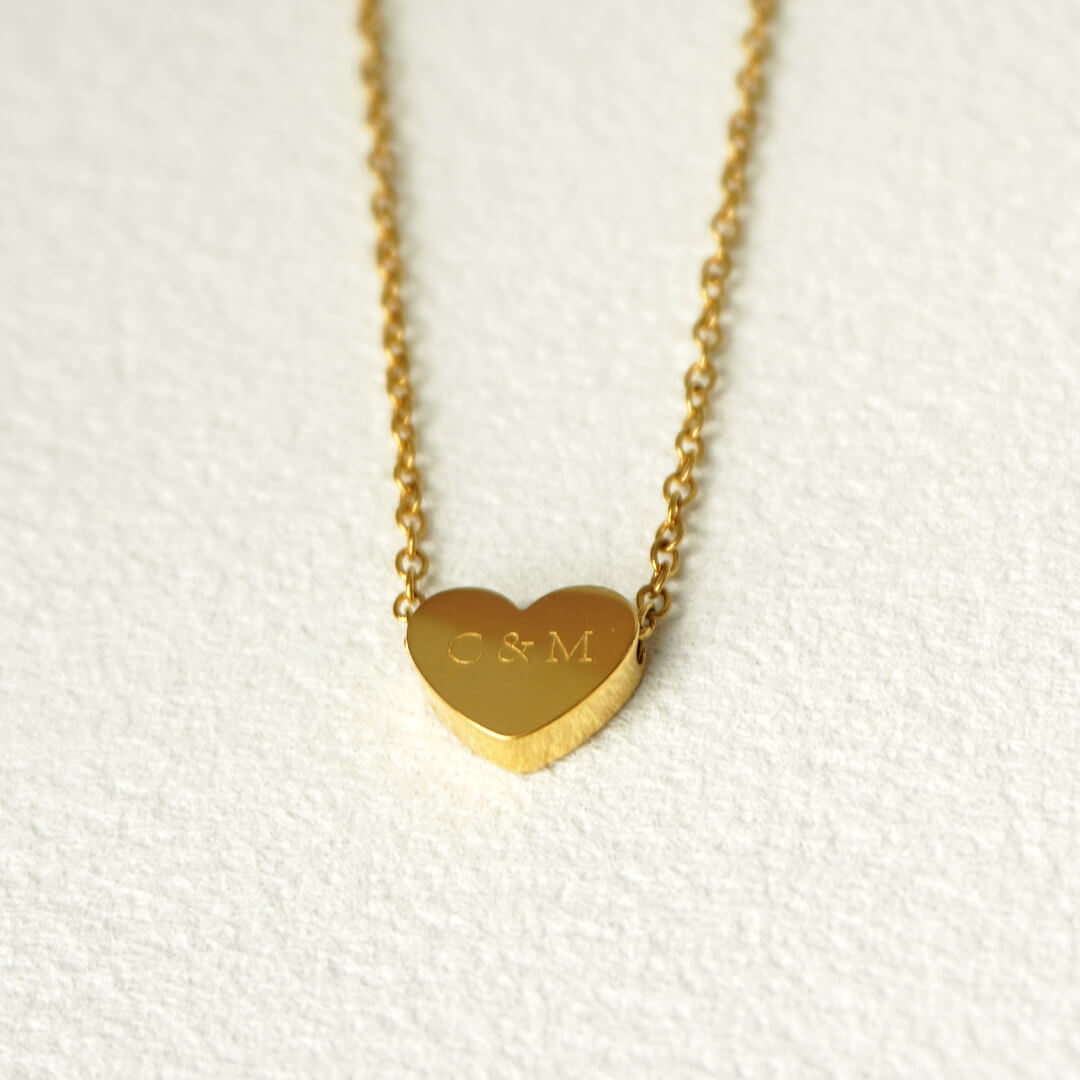Gold Custom Heart Necklace