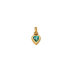 Gold Heart Birthstone Charms
