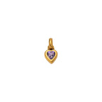 Gold Heart Birthstone Charms