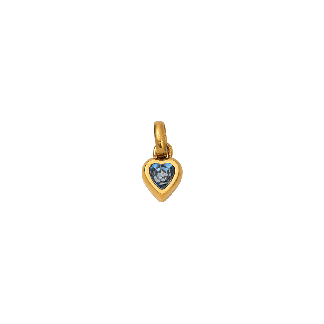Gold Heart Birthstone Charms