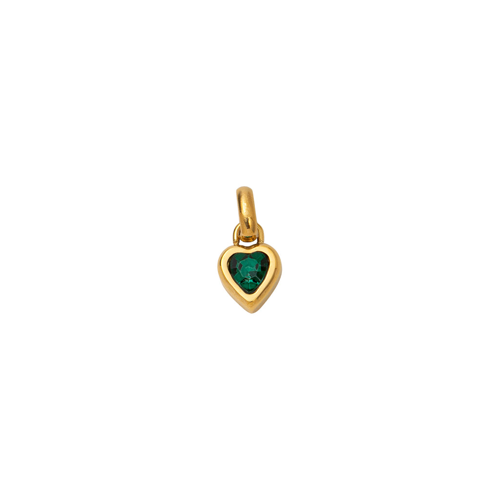 Gold Heart Birthstone Charms