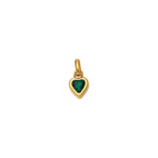 Gold Heart Birthstone Charms