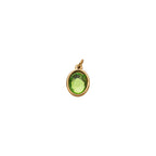 Gold Oval Birthstone Charms