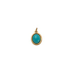 Gold Oval Birthstone Charms