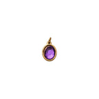 Gold Oval Birthstone Charms