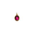 Gold Oval Birthstone Charms