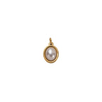 Gold Oval Birthstone Charms