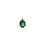 Gold Oval Birthstone Charms