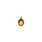 Gold Oval Birthstone Charms